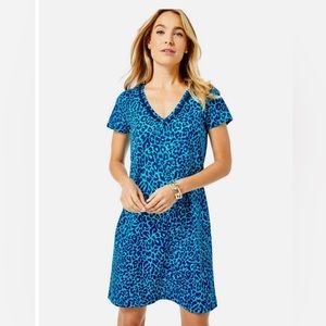 New Lilly Pulitzer Etta Dress in Oyster Bay Navy